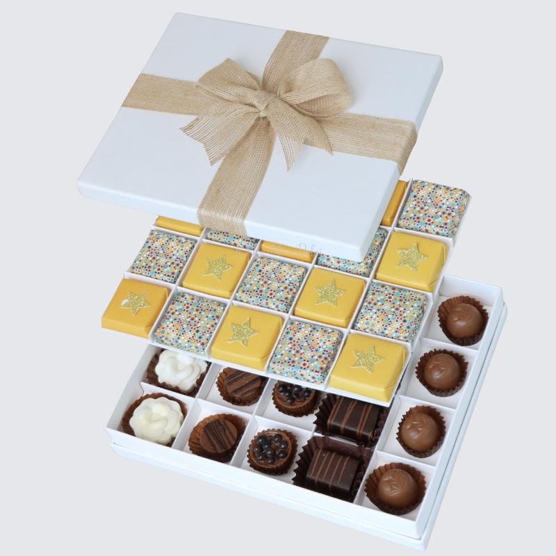 Ramadan eid designed 2-layer chocolate 20-piece hard box