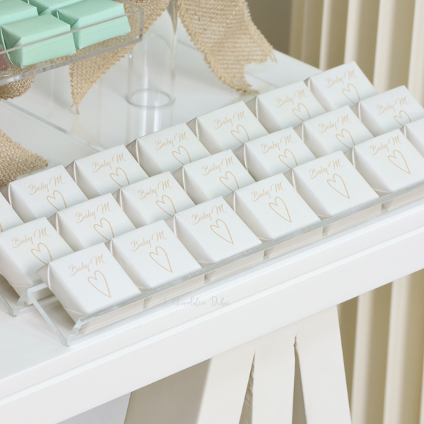 Baby decorated & personalized chocolate arrangement tray stand