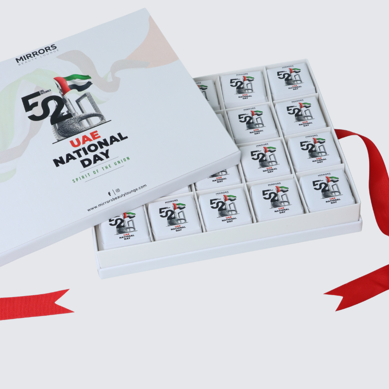 CORPORATE 52TH NATIONAL DAY UAE CHOCOLATE HARD BOX