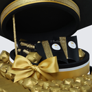Graduation personalized designed premium chocolate leather large tray