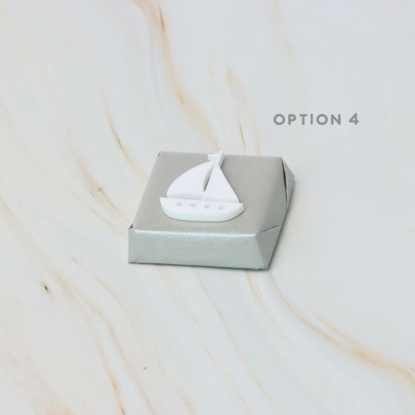 Baby boy nautical boat acrylic decorated premium chocolate