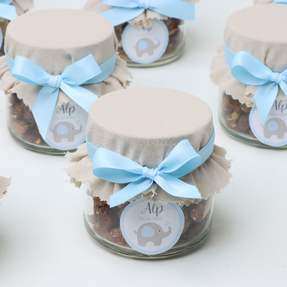 ELEPHANT THEME PERSONALIZED CARAMELIZED NUTS JAR