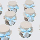 Set of 20 jars elephant theme personalized caramelized nuts jar