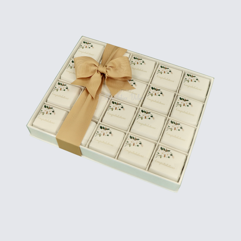 LUXURY CUSTOMIZED "CONGRATULATIONS" CHOCOLATE TOP VIEW BOX