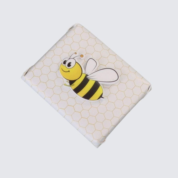 Baby bee theme personalized chocolate wood stand with personalized backdrop.