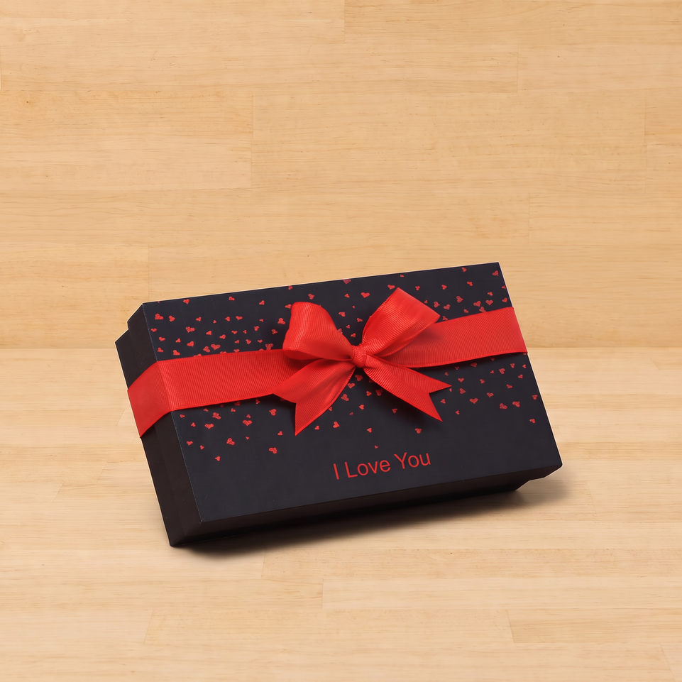 I Love You tiny hearts designed 8P premium chocolate gift box