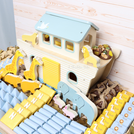 Baby noah's ark theme chocolate wood stand