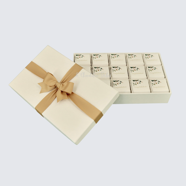 Luxury customized "congratulations" chocolate hard box