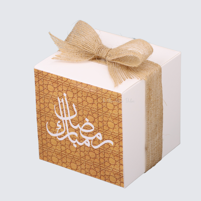 Ramdan eid designed chocolate soft cube box