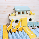 Baby noah's ark theme chocolate wood stand