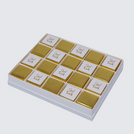 Good luck classic gold designed 20-piece premium chocolate hard box