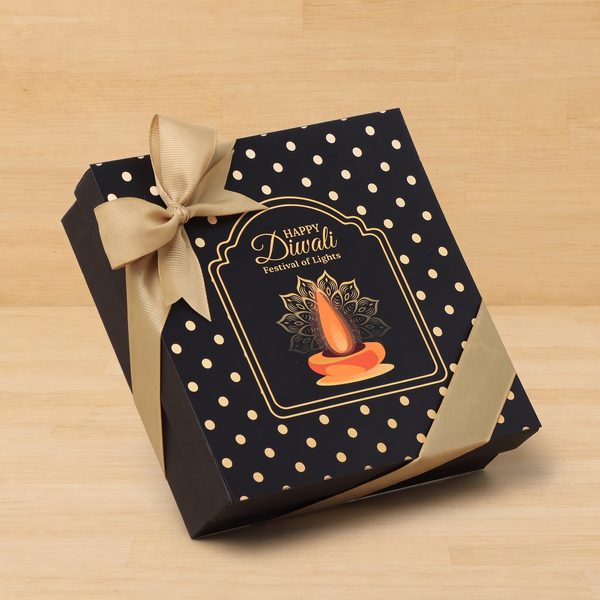 Happy Diwali festival of lights designed premium chocolate 9P hard box