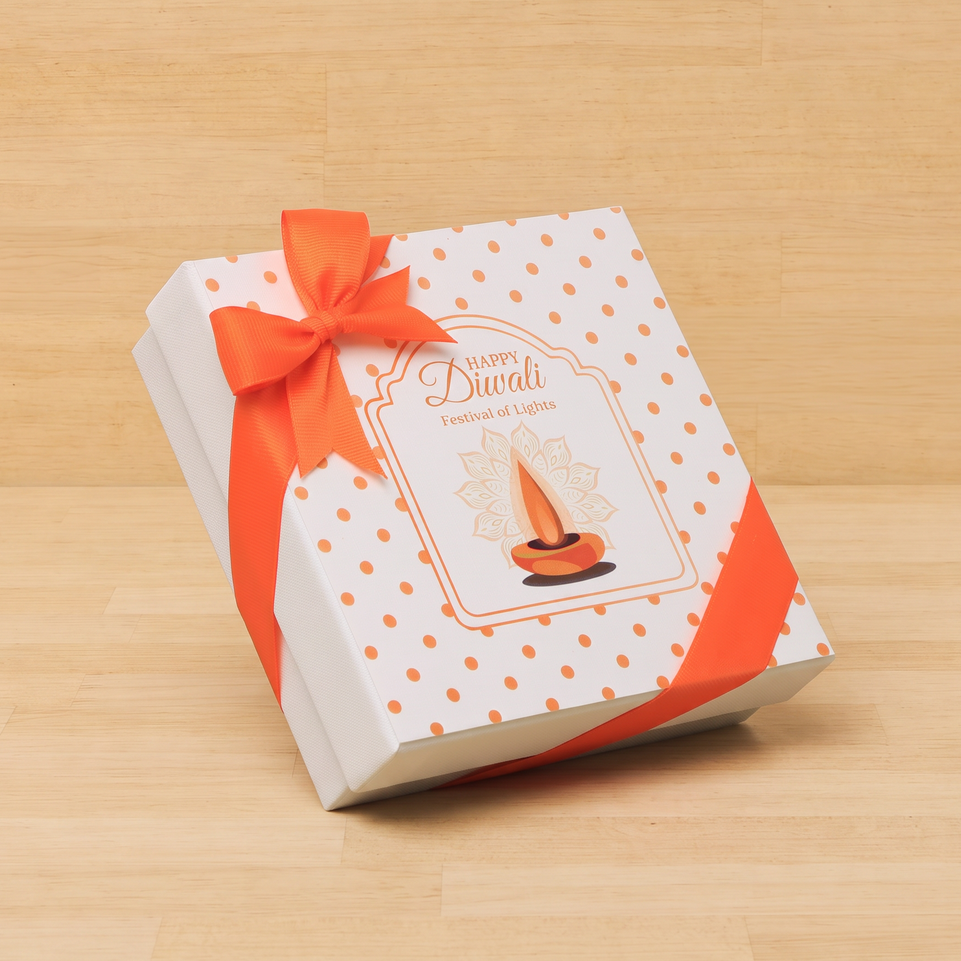 Happy Diwali festival of lights designed premium chocolate 9P hard box
