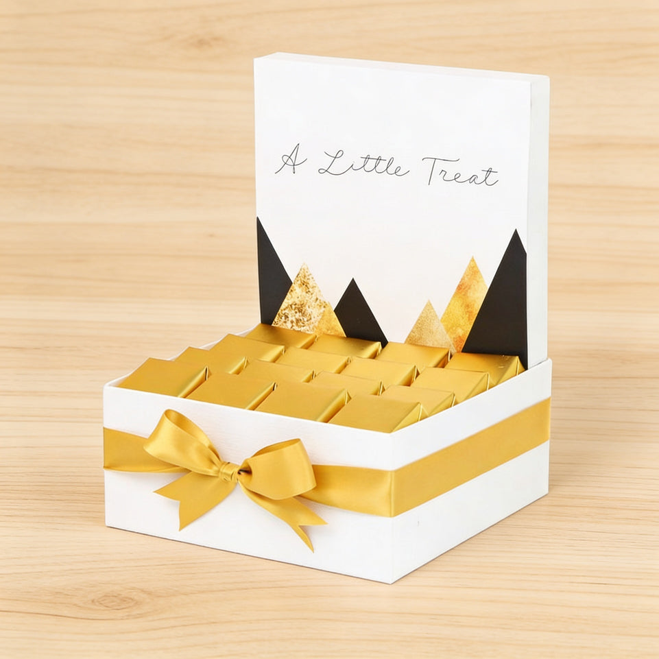 "A little treat" modern geometric designed premium chocolate medium hamper