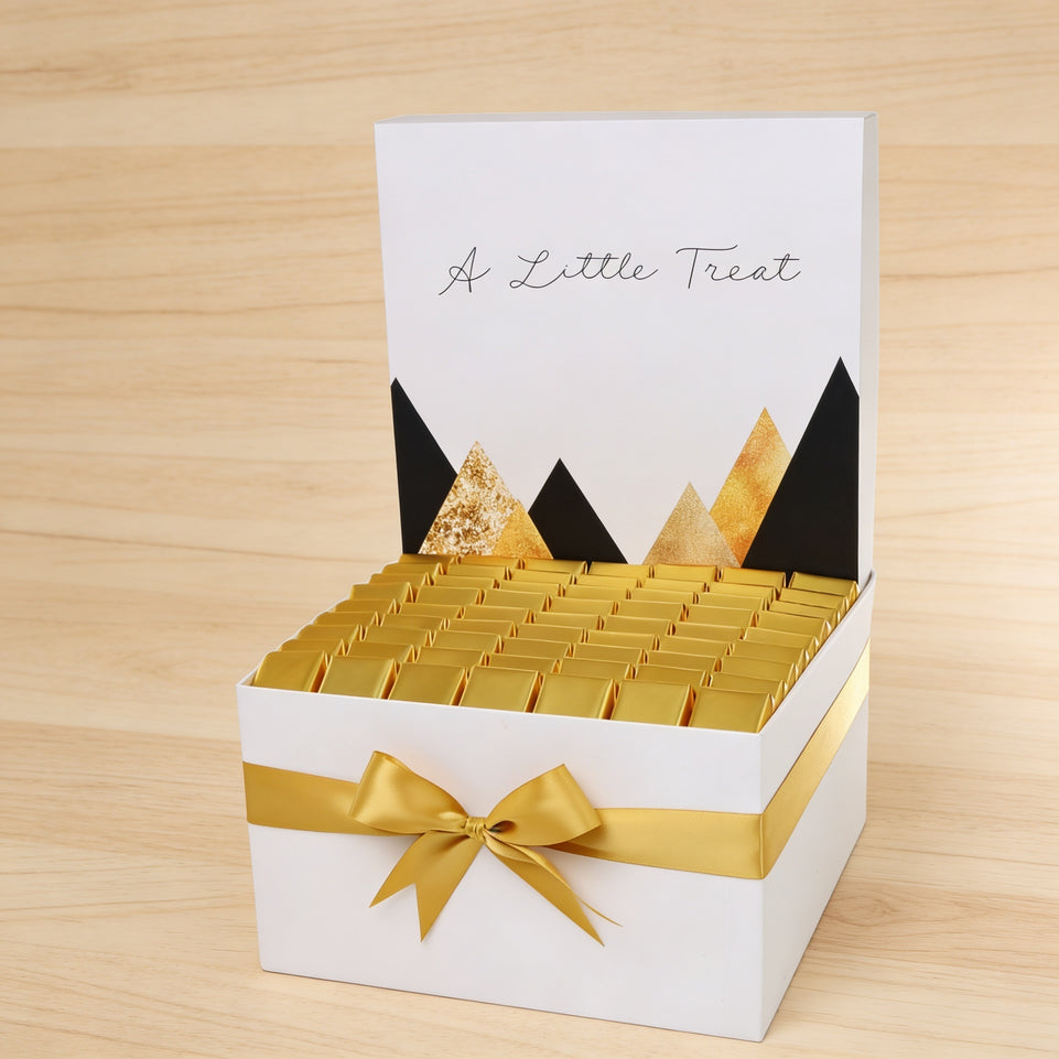 "A little treat" modern geometric designed premium chocolate extra large hamper