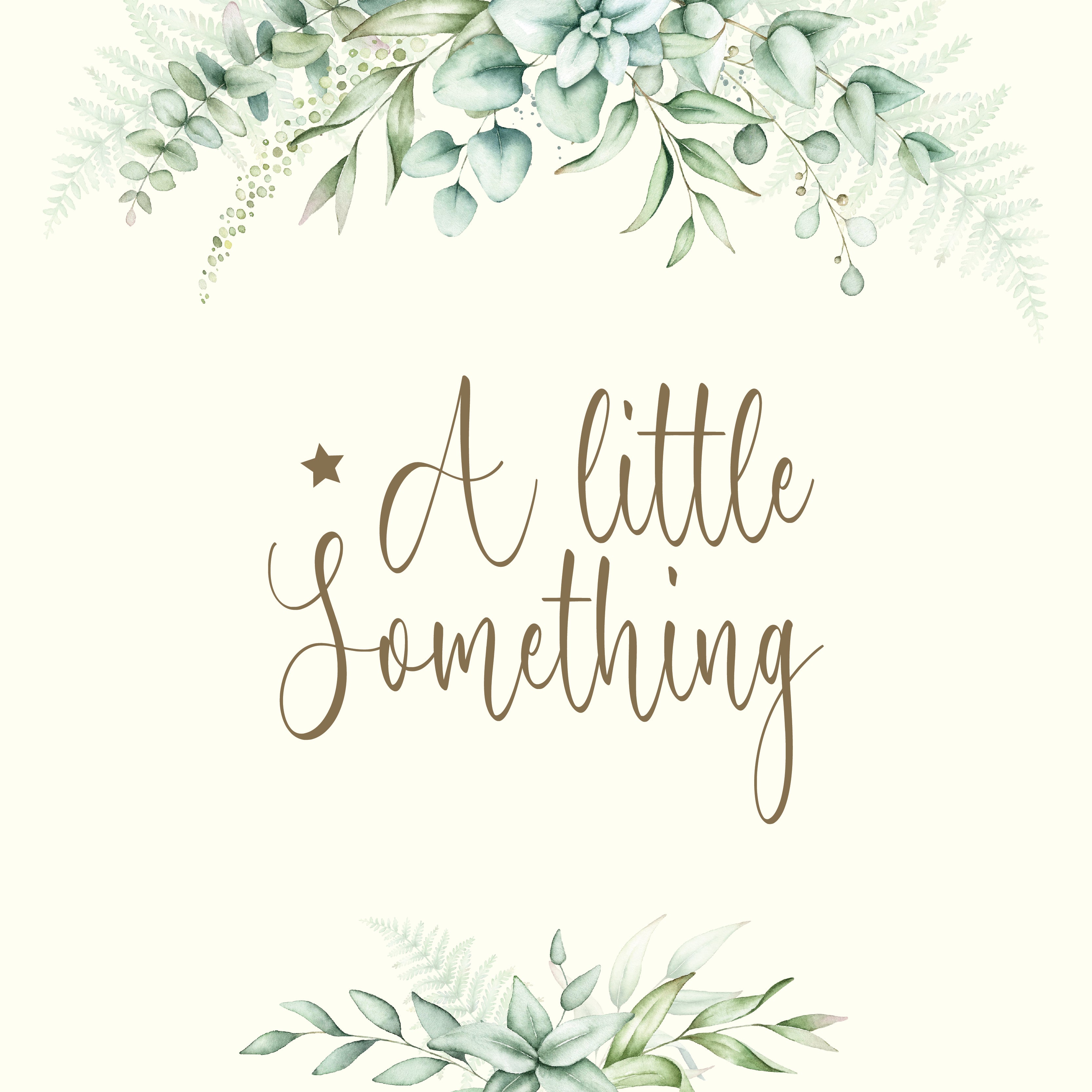 A little something greeting card