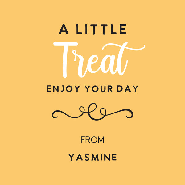 A little treat enjoy your day personalized with name greeting card
