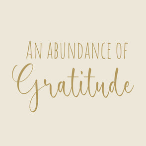 An abundance of gratitude greeting card