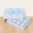 Baby boy flower designed 12-piece chocolate hard box