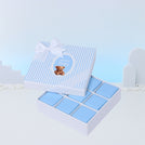 Baby boy "welcome baby" teddy designed 9-piece chocolate hard box