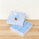 Baby boy "welcome baby" teddy designed 9-piece chocolate hard box