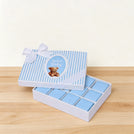 Baby boy " welcome baby " teddy designed 12-piece chocolate hard box