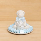 Baby boy acrylic star decorated chocolate & almond dragees ceramic plate