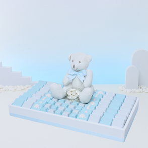 Baby boy glittery decorated chocolate...