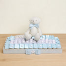 Baby boy teddy decorated chocolate wood tray