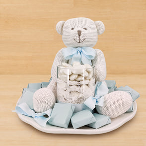 Baby boy teddy decorated chocolate & ...