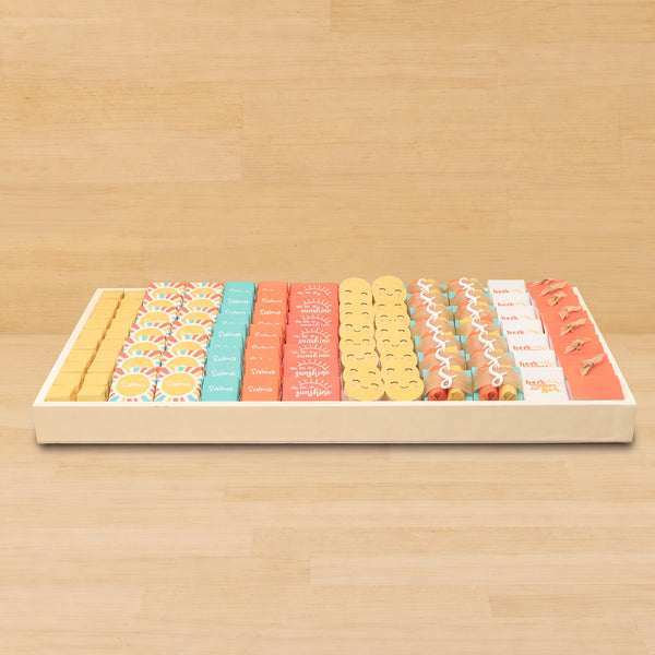 Baby sunshine theme customized chocolate leather tray