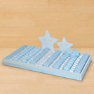Baby boy acrylic stars decorated chocolate personalized large leather tray