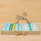 Baby boy rainbow theme personalized chocolate leather tray