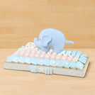 Baby boy Elephant decorated premium chocolate medium wood tray