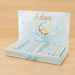 Baby boy teddy theme premium chocolat...