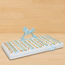 Baby boy carousel horse acrylic decorated chocolate large leather tray