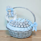 Baby boy personalized prince toy decorated chocolate extra large basket