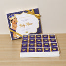 Baby boy prince personalized chocolate hard box