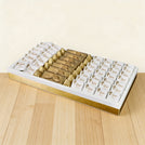 Baptism theme personalized chocolate leather tray