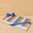 Baby boy star designed personalized chocolate medium leather tray