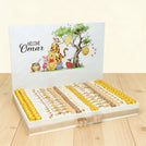 Baby pooh themed personalized chocolate wood stand