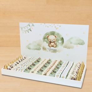 Baby boy teddy theme designed chocola...