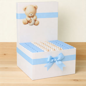 Baby boy teddy theme designed chocola...
