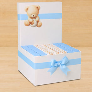 Baby boy teddy theme designed chocola...