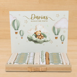 Baby boy air balloon theme chocolate ...