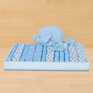 Baby Boy Elephant Theme Chocolate Medium Leather Tray