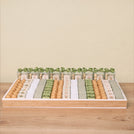 Baby sage green designed chocolate & giveaways large leather tray