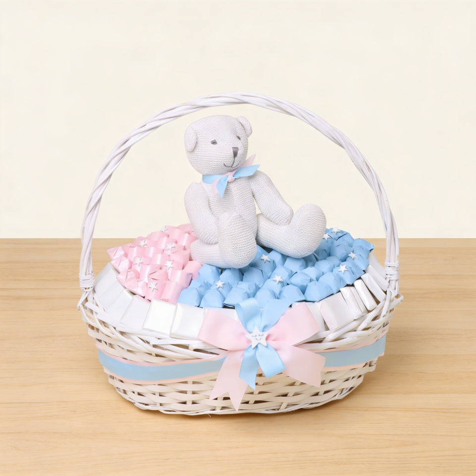 Baby twin designed chocolate extra large basket
