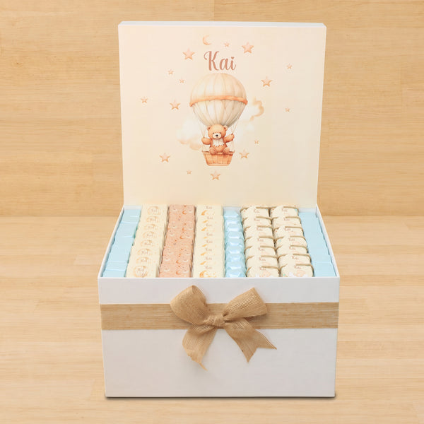 Baby boy air balloon theme chocolate extra large hamper