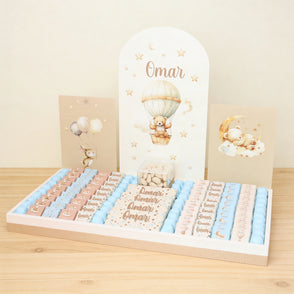 Baby personalized teddy air balloon t...